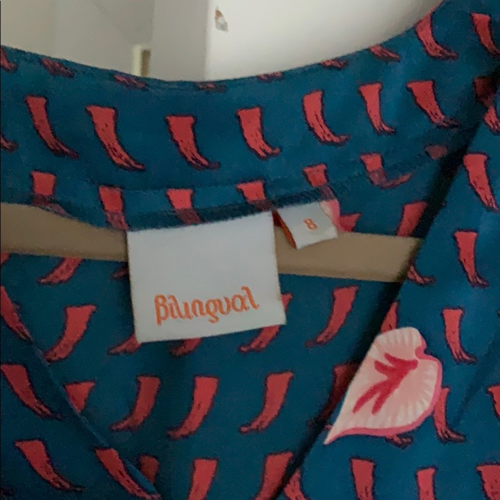 Bilingual Silk Midi dress - Picture 7 of 9